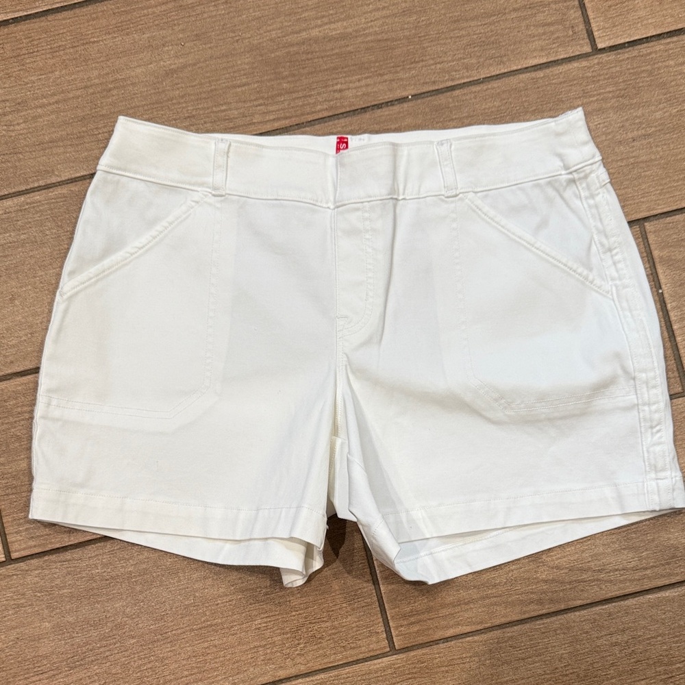 SPANX High Waist White Shorts